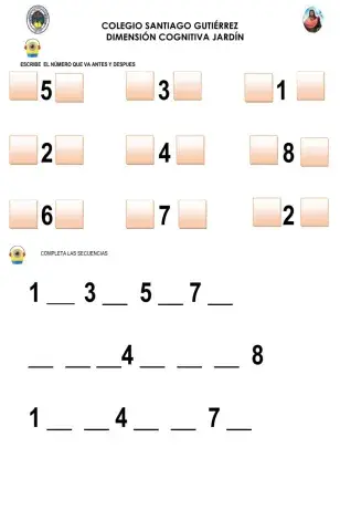 Secuencias del 1 al 8