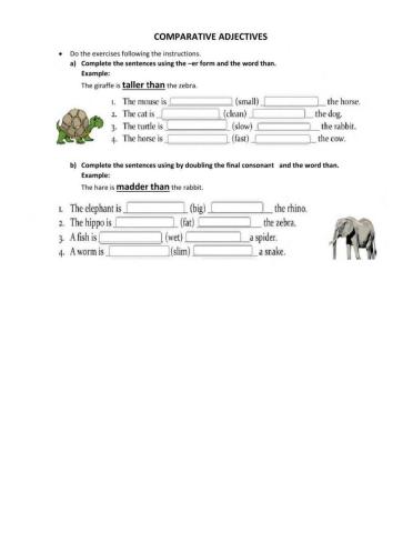 Comparative adjectives