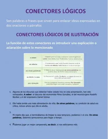 Conectores explicativos
