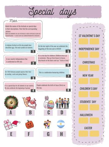 Festivities and celebrations