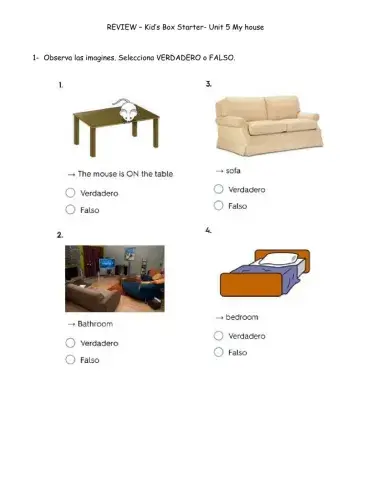 Kids Box Starter Unit 5 Vocabulary