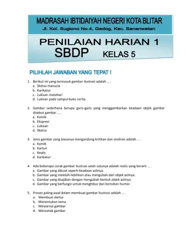 Penilaian harian 1 SBDP