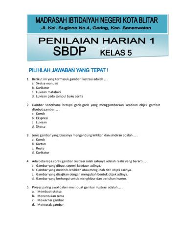 Penilaian harian 1 SBDP