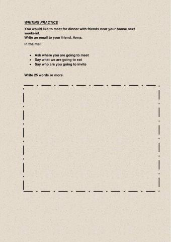 Writing practice ket