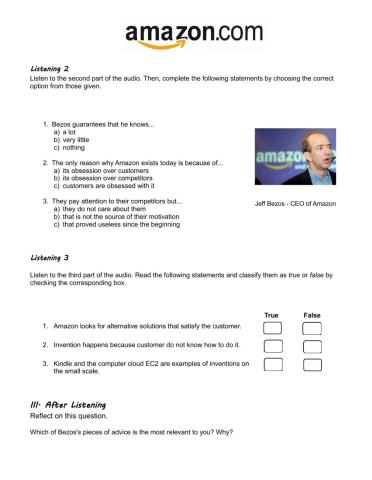 Listening 2 Amazon