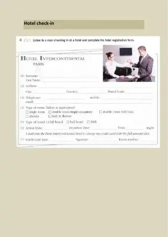 Hotel check-in conversation