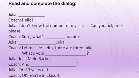 Name and Age - Conversation