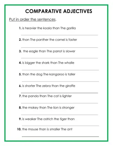 Comparative Adjectives