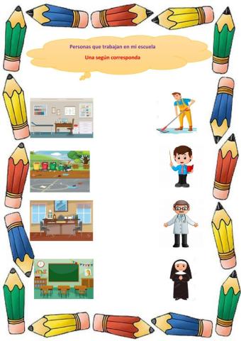 Personas que trabajan en mi escuela
