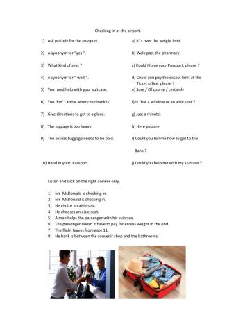 Checking in for a flight.