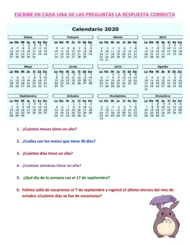 El calendario