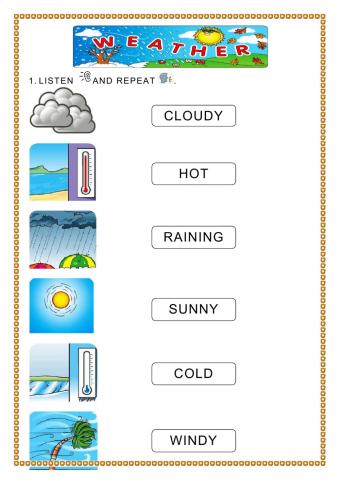 The weather - vocabulary