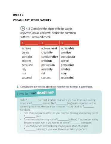 I 7 Vocabulary Unit 4 C