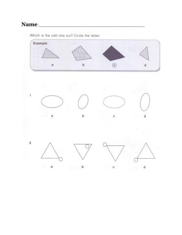 Non Verbal worksheet