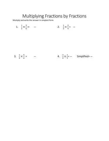 Multiplying Fractions by Fractions