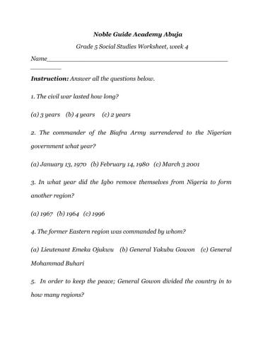 Coups and Nigeria Civil war