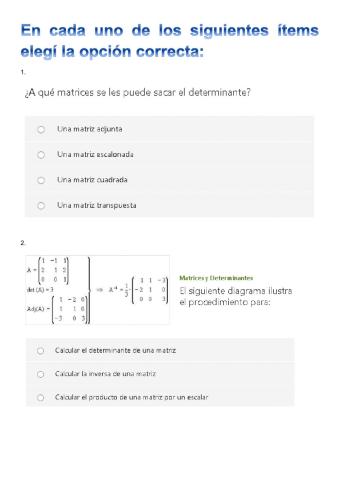 Matrices y determinantes