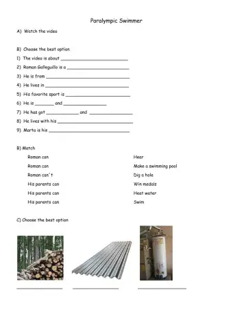 Reading: Paralympic swimmer