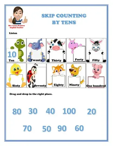 Skip counting by tens