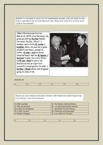 Einstein past simple