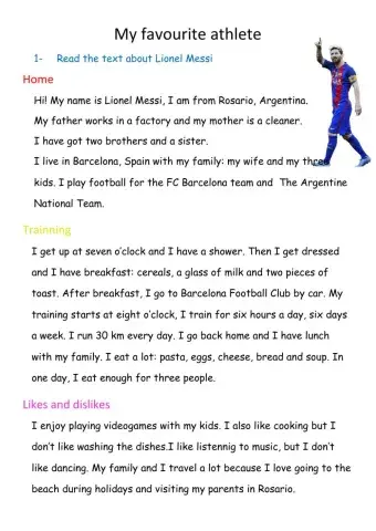 My fovourite athlete