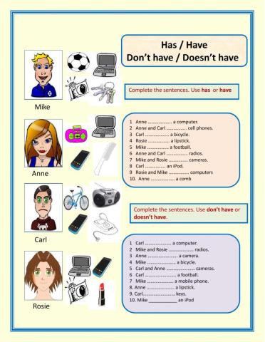 Exercise have affirmative negative