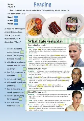 Reading comprehension