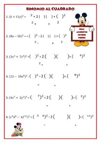 Binomio al cuadrado