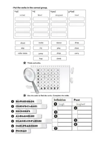 Regular Verbs Activities