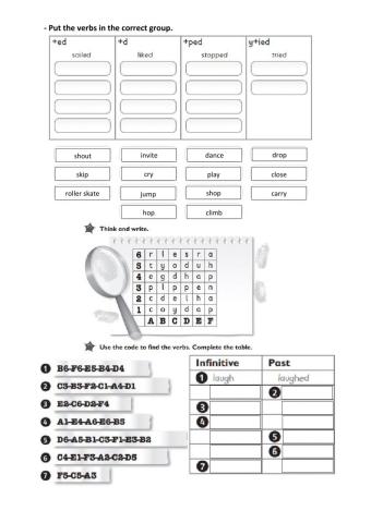 Regular Verbs Activities