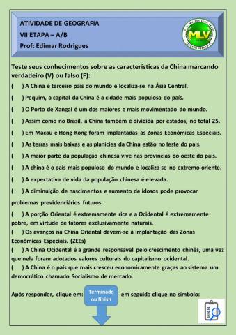 Características da China