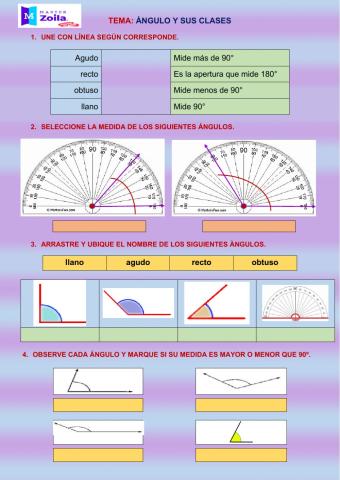 Ángulo y su clasificación