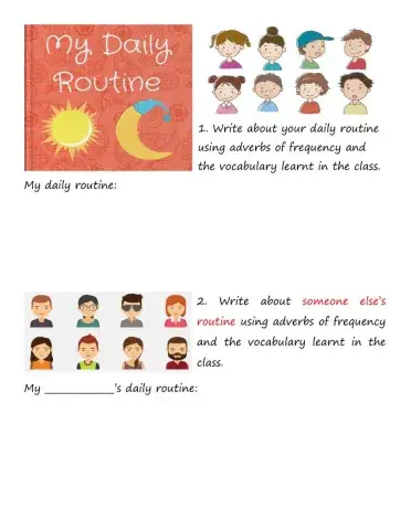 Daily Routine Writing