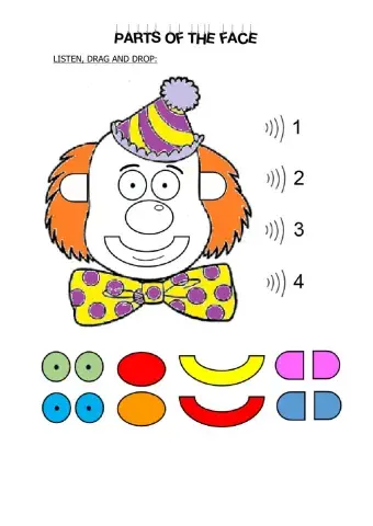 Clown parts of the face