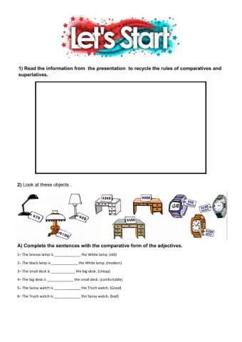 Unit 2 - Comparatives and superlatives