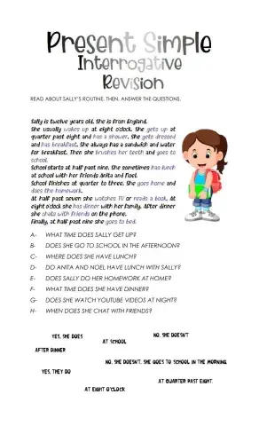 Presen Simple INTERROGATIVE