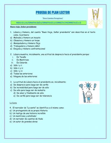 Prueba de Plan lector: -Me alquilo para soñar-