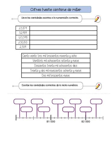 Cantidades hasta decenas de millar