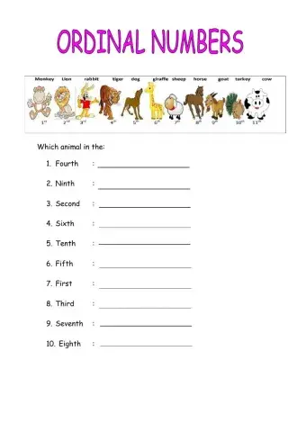 Ordinal numbers
