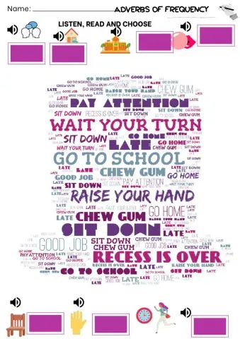 David goes to school