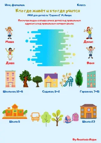 Кто где живёт и кто где учится РКИ для детей