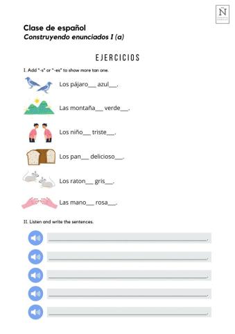 Construyendo enunciados I (a)