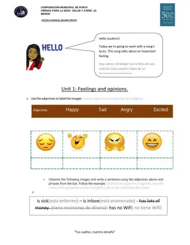 Unit 1: Feelings and opinions