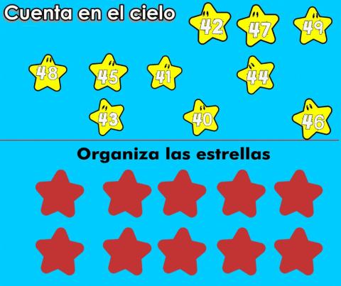 Organiza la secuencia numérica del 40