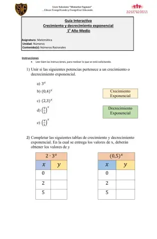 Crecimiento y decrecimiento exponencial