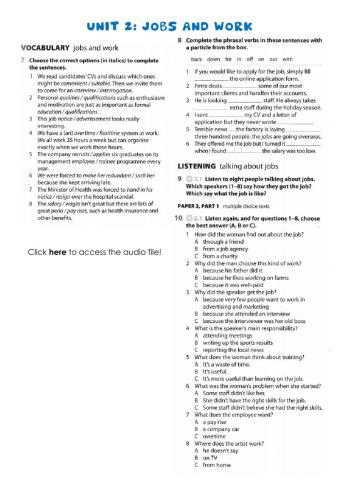 FCE Vocabulary and Listening