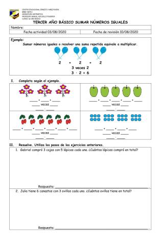 Sumar números iguales