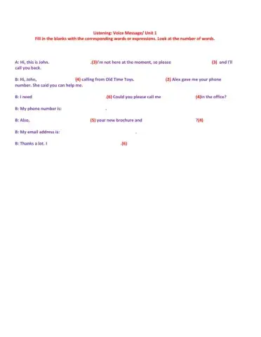 Listening voice message