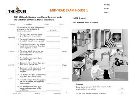 Mid year exam house 1