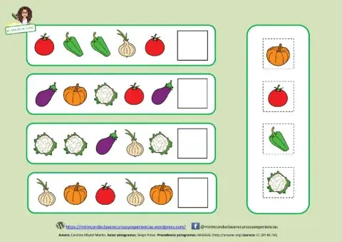 Lógica: Series productos del huerto